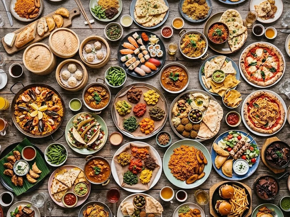 The food throughout the world